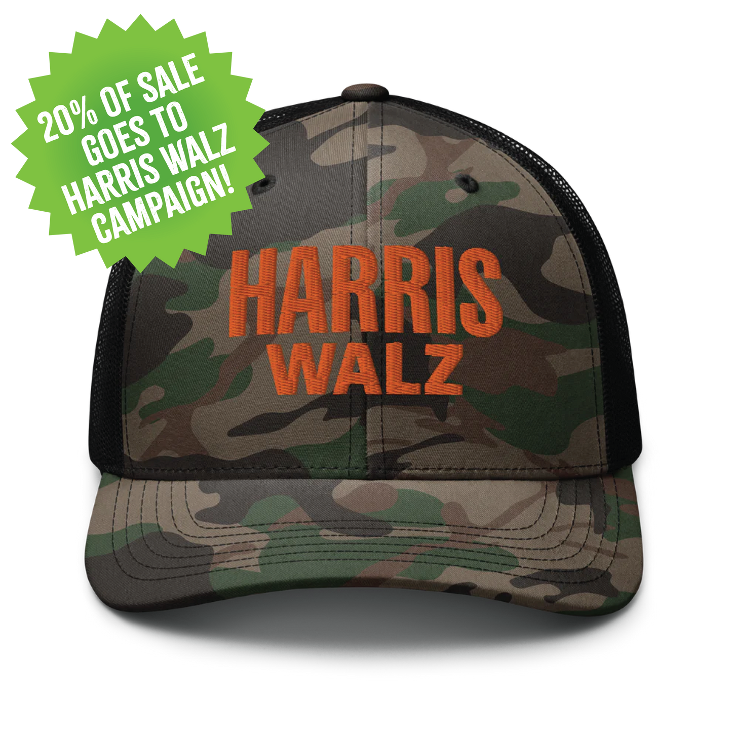 Harris Walz Camo Cap